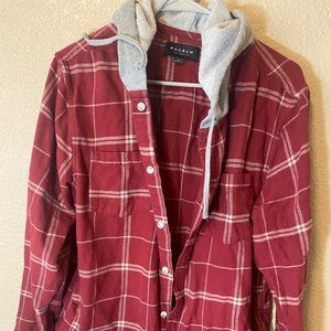 PacSun Hooded Flannel w/ Pockets